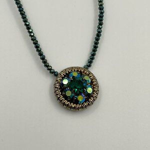 Green beaded necklace